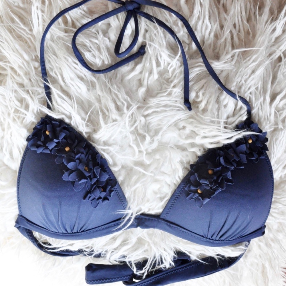 Navy Blue Hollister Bikini Top